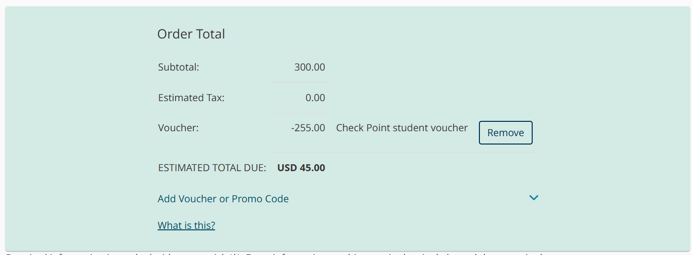 ● Check Point CCSE Exam Voucher (100% Discount)